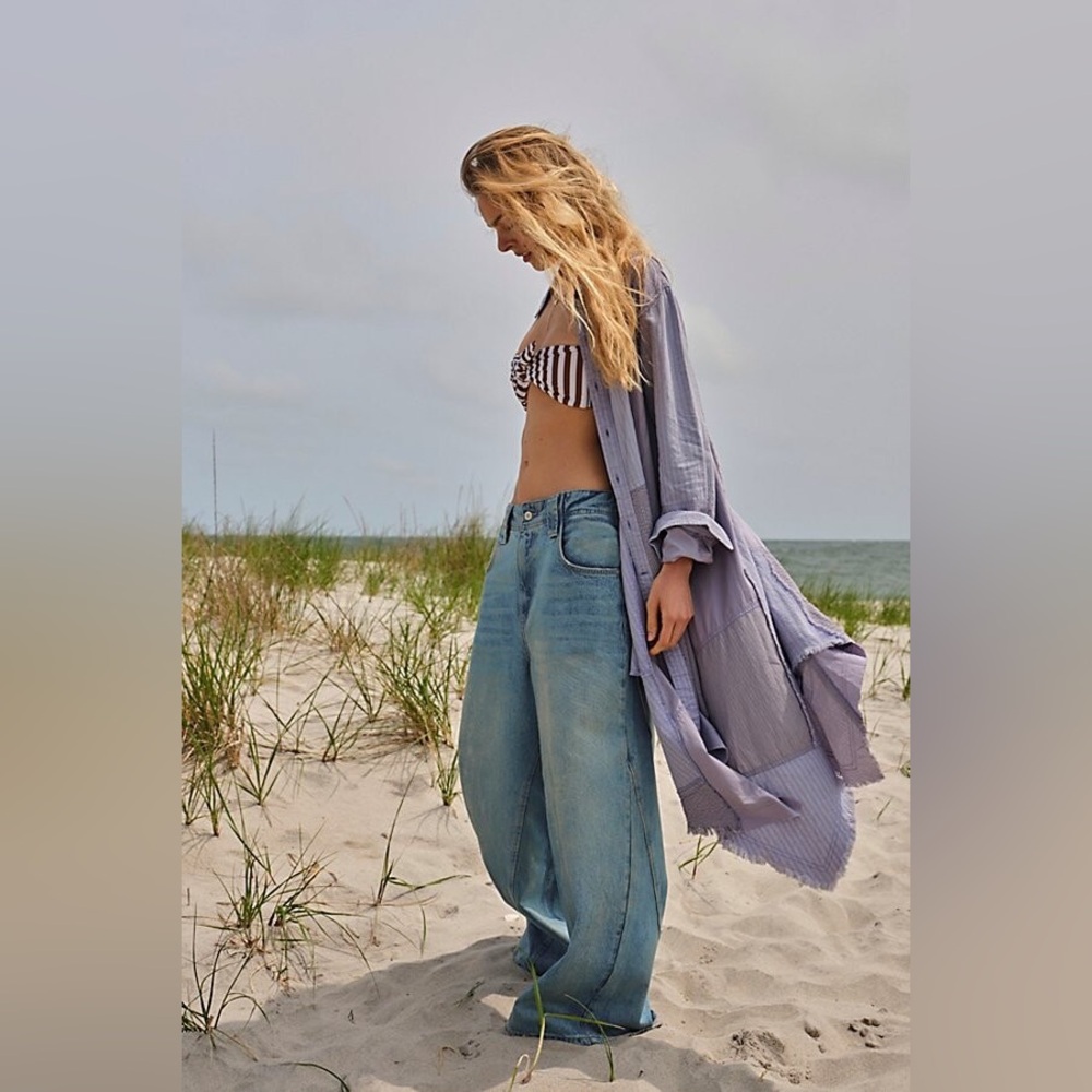 WE THE FREE Chill Vibes Dropped Wide-Leg Jeans
